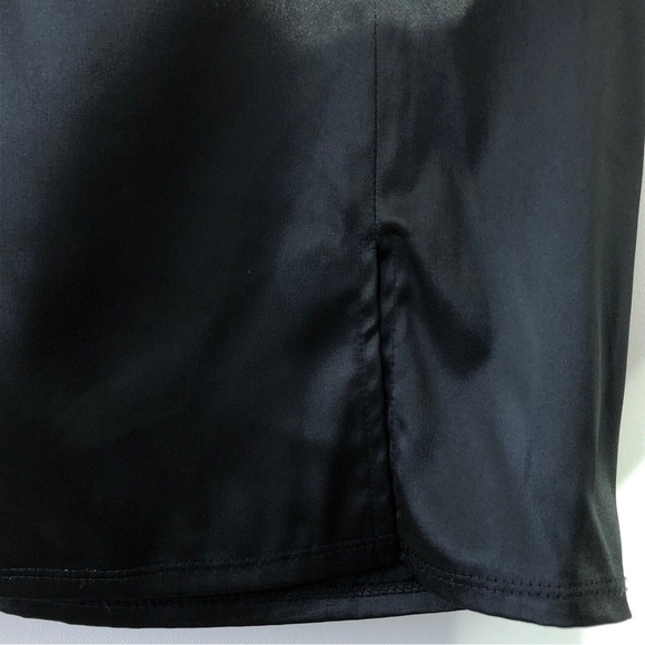 Sequin Hearts Black Satin Crystal One Shoulder Cocktail Formal Dress 11 - Picture 4 of 6